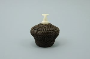 Image: baleen basket with whale fluke finial